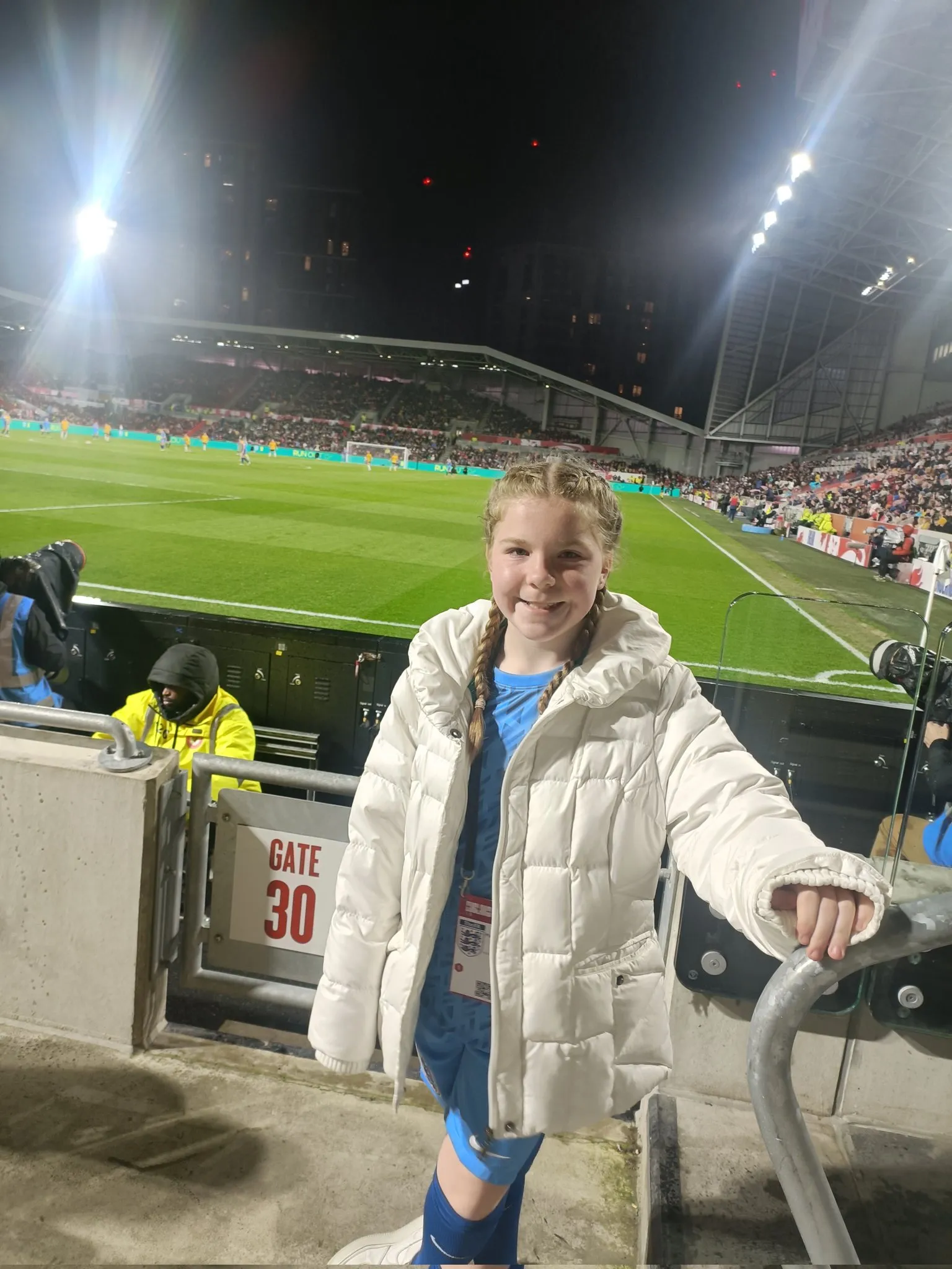 Brooke at the stadium